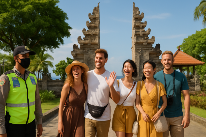 Destinasi wisata Bali dengan peningkatan keamanan dan wisatawan internasional yang bahagia