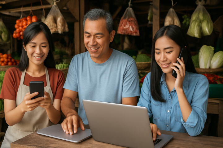 Pelaku UMKM di Indonesia menggunakan teknologi digital untuk memperkuat bisnis mereka