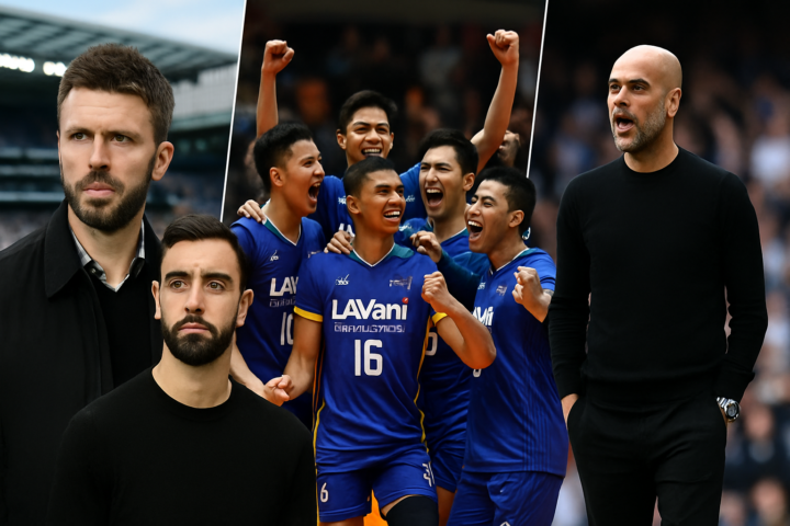 Michael Carrick, Bruno Fernandes, tim voli LavAni, dan Pep Guardiola di sepak bola dan voli