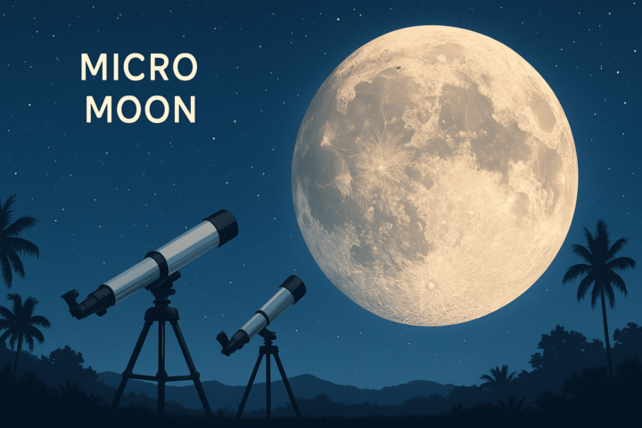 Fenomena Micro Moon Bulan Purnama Mei 2026 terlihat dengan teleskop di Indonesia