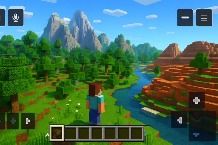 Tampilan dunia baru Minecraft Bedrock Edition dengan fitur aksesibilitas yang diperbarui