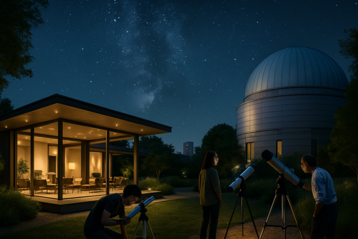 Paviliun Raden Saleh Jakarta dengan fasilitas planetarium dan pengunjung menjelajah bintang di malam hari