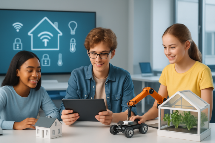 Siswa Mamsaka memperkenalkan inovasi robotika untuk manajemen smart home dan green house otomatis