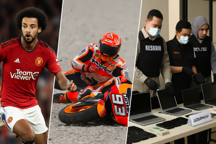 Joshua Zirkzee di Man Utd, Marc Marquez cedera MotoGP, dan penggerebekan judi online di Jakarta Barat