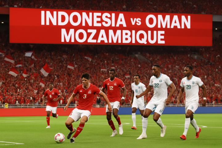 Aksi pemain Timnas Indonesia dalam pertandingan melawan Oman dan Mozambik di laga internasional