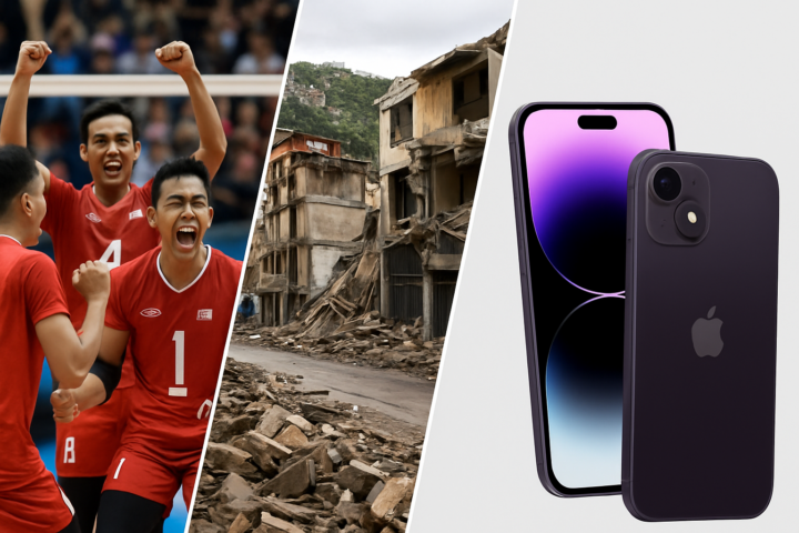 Tim voli Indonesia juara, kerusakan gempa di Venezuela, dan smartphone murah dengan fitur Dynamic Island