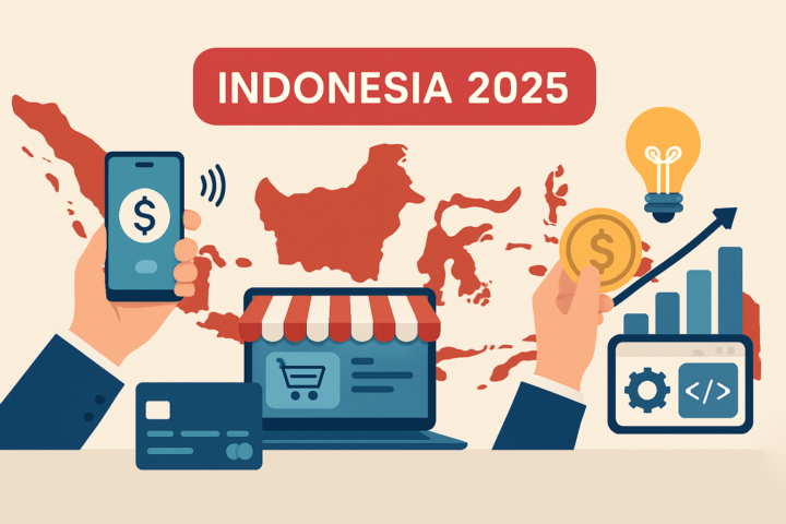 Pertumbuhan bisnis digital Indonesia tahun 2025 dengan pembayaran elektronik dan teknologi finansial