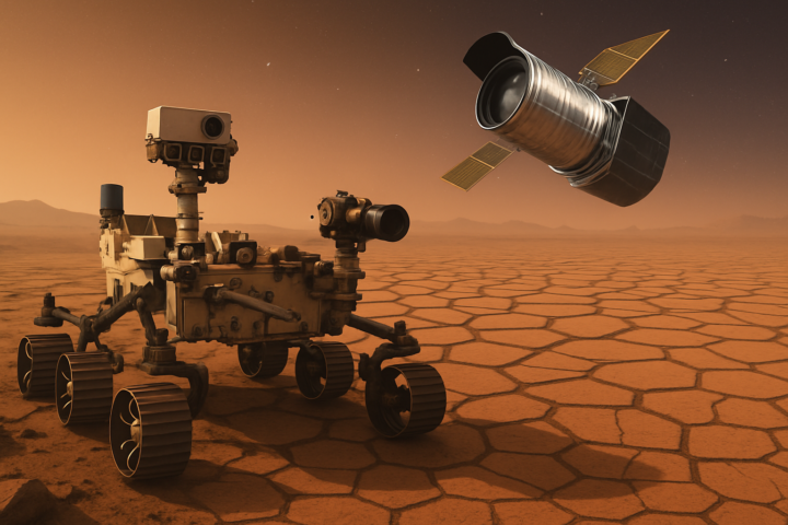 Rover Curiosity dan pola poligon raksasa di Mars dengan teleskop Nancy Grace Roman siap diluncurkan