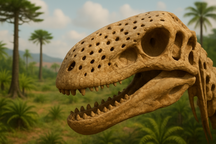 Fosil Titanosaurus dengan jejak aktivitas kumbang pemakan bangkai berusia 70 juta tahun