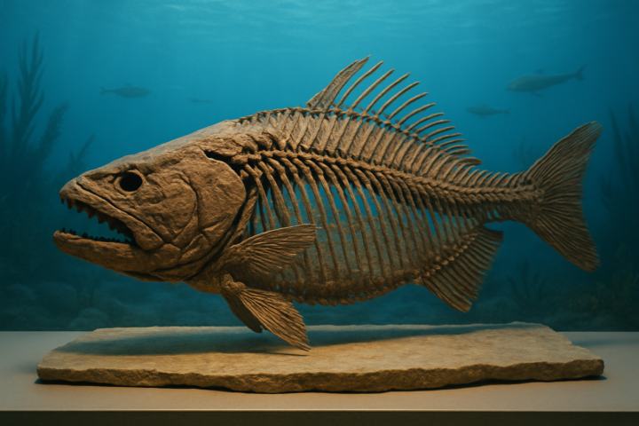 Fosil ikan raksasa berusia 165 juta tahun ditemukan dalam kondisi utuh, menunjukkan ukuran besar dan bentuk ikan pra-sejarah