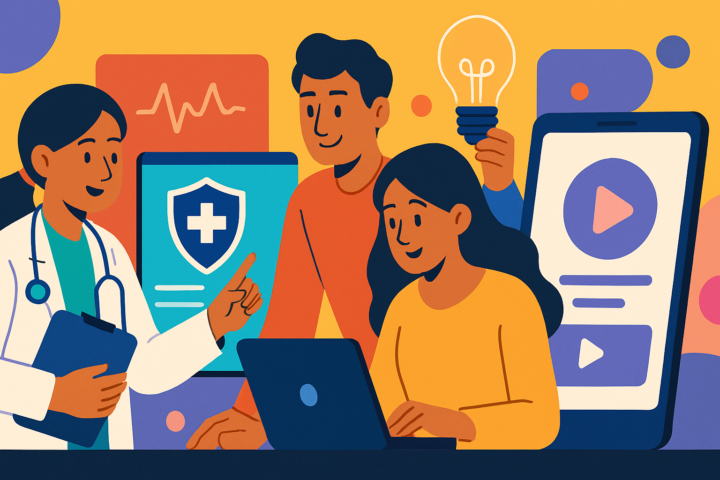 Ilustrasi startups Indonesia di bidang teknologi kesehatan dan inovasi digital untuk penanggulangan penyakit menular