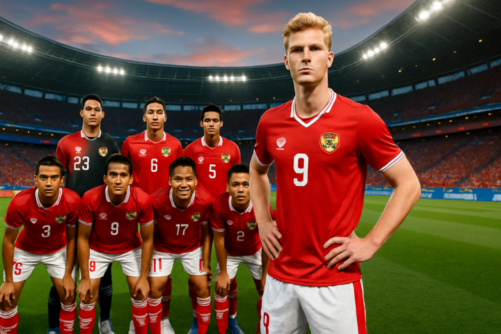 Starting XI Timnas Indonesia dengan Jens Raven sebagai striker utama saat persiapan Piala AFF 2026