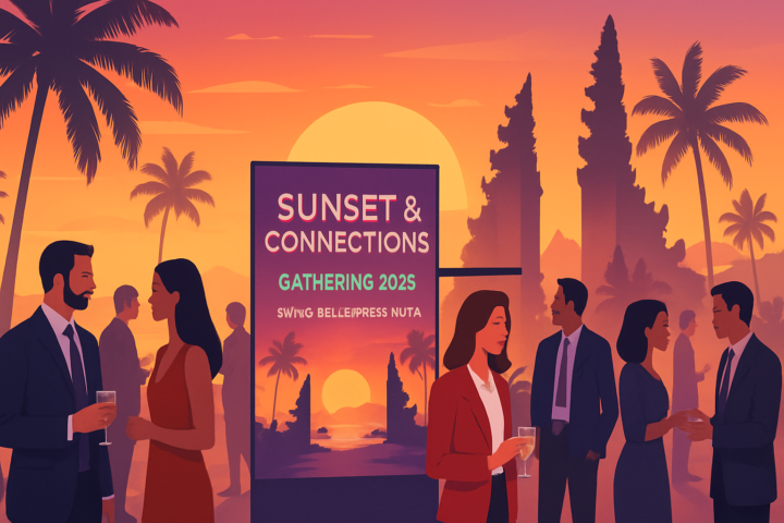 Acara Sunset & Connections Gathering 2026 di Bali mengapresiasi 180 travel agent dengan latar belakang matahari terbenam