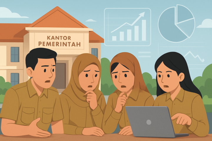 Pegawai pemerintah Indonesia membahas tantangan pembayaran gaji PPPK di kantor pemerintahan daerah