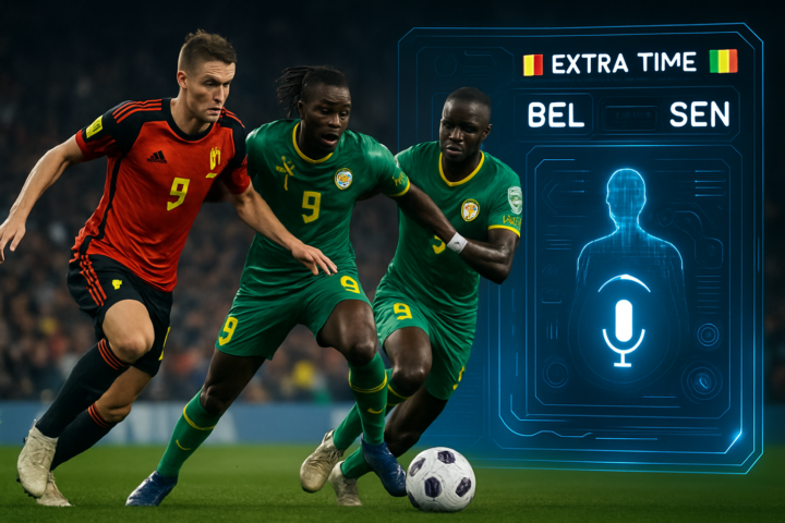Pertandingan sepak bola Belgia vs Senegal dengan fitur AI Gmail Live Google