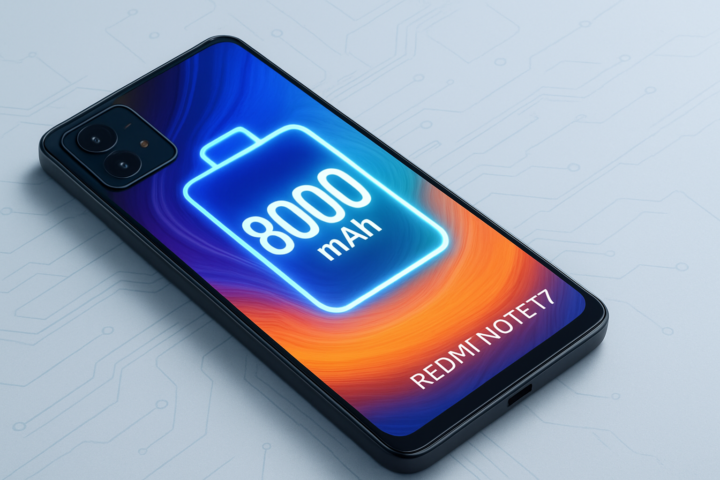 Xiaomi Redmi Note 17 smartphone with 7-inch screen and 8000 mAh battery