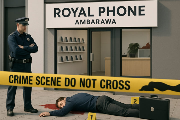 Konter HP Royal Phone di Ambarawa dengan suasana penyelidikan polisi terkait kasus pembunuhan dan motif ekonomi